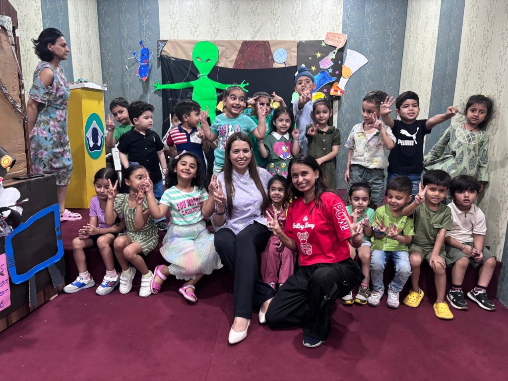 Fun group activity with children at The Veda Toddlers