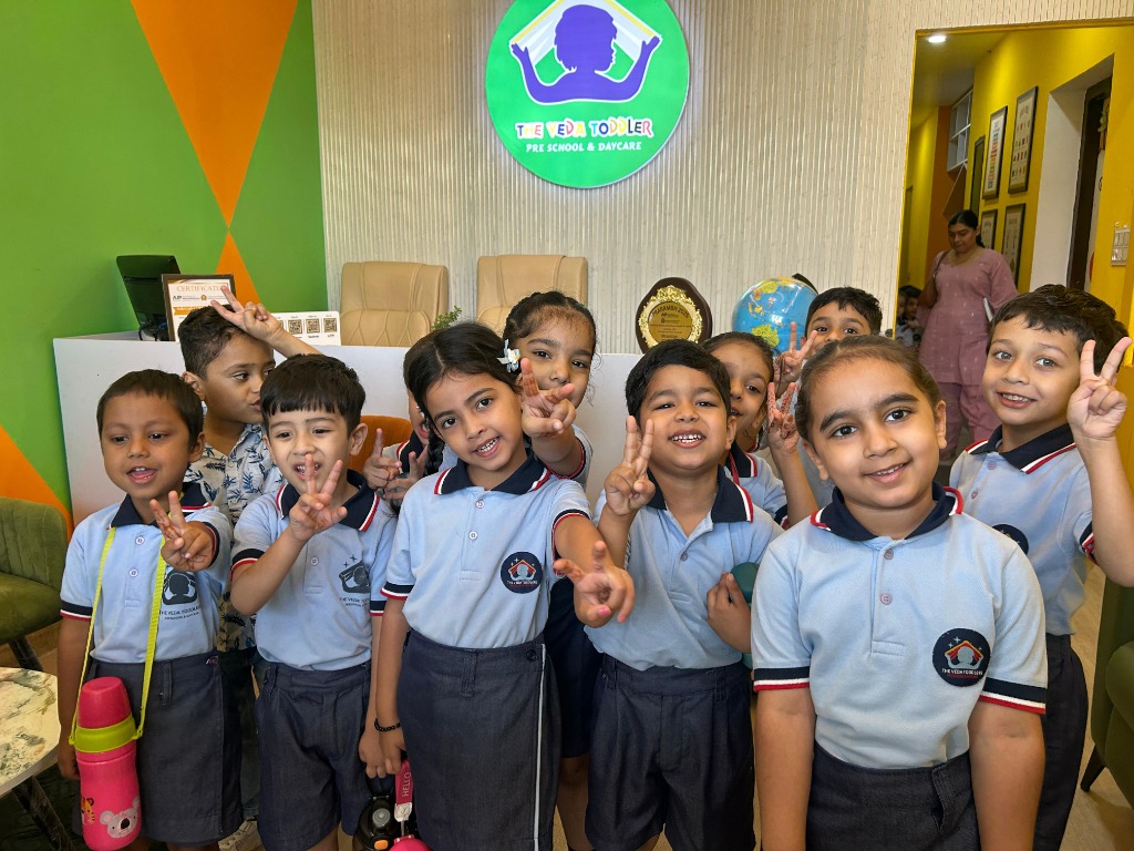 Happy students at The Veda Toddlers