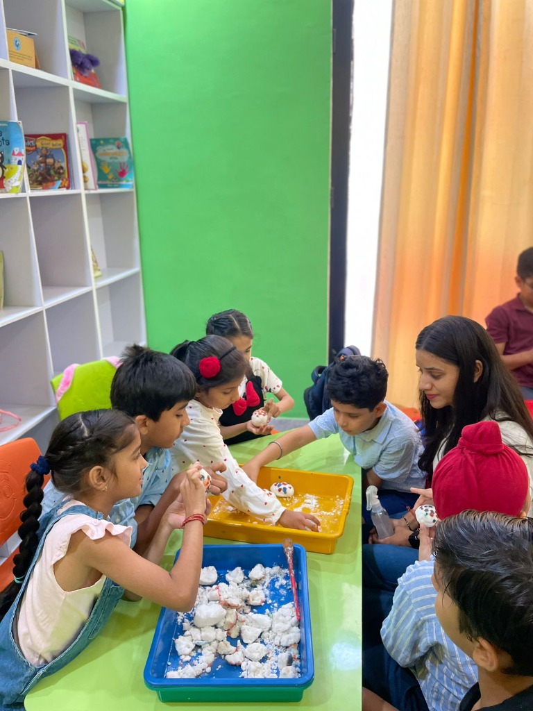 Art and craft activity at The Veda Toddlers